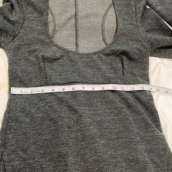 Patrizia Pepe Firenze charcoal gray sweater dress with pockets made in Italy 44 - Picture 11 of 13